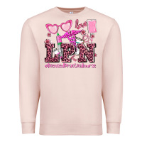 Pale Pink valentines day lpn licensed practical nurse Premium Sweatshirt - AdoDesignShop