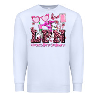 White valentines day lpn licensed practical nurse Premium Sweatshirt - AdoDesignShop
