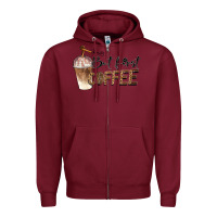Burgundy but first coffee Zipper Hoodie - BarkalooDesign