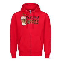 Red but first coffee Zipper Hoodie - BarkalooDesign