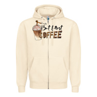 Sandshell but first coffee Zipper Hoodie - BarkalooDesign
