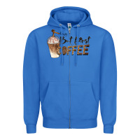 True Royal but first coffee Zipper Hoodie - BarkalooDesign