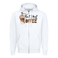 White but first coffee Zipper Hoodie - BarkalooDesign
