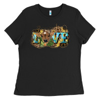 Black Love baby Cow Ladies Tee - HowdyJamesFarm