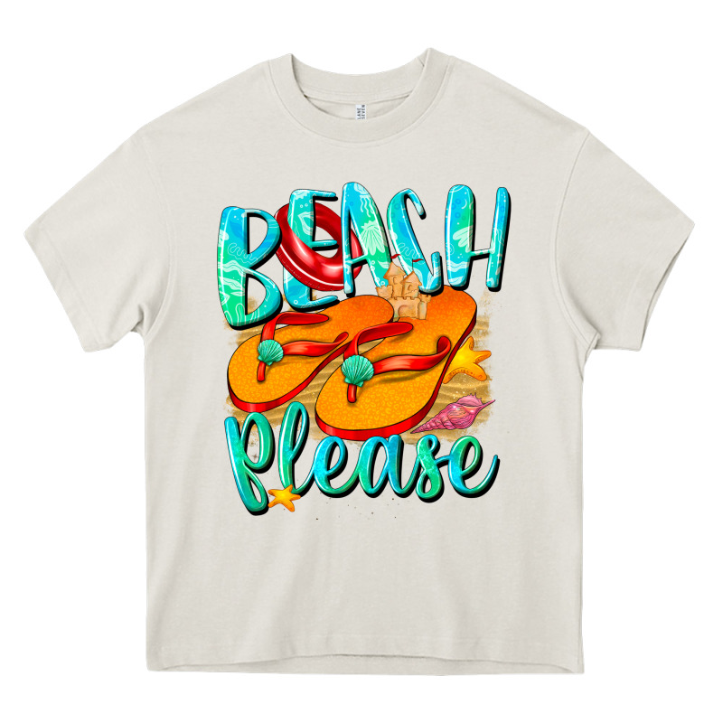 Beach Please Heavy Core Tee by NancyCooperArtShop | Teevron