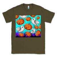 Army Green halloween pumpkins with ghosts Classic Tee - TumblerDesignByShophia