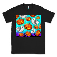 Black halloween pumpkins with ghosts Classic Tee - TumblerDesignByShophia