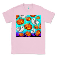 Bubblegum Pink halloween pumpkins with ghosts Classic Tee - TumblerDesignByShophia