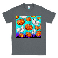 Charcoal Heather halloween pumpkins with ghosts Classic Tee - TumblerDesignByShophia
