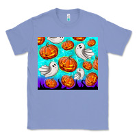Colony Blue halloween pumpkins with ghosts Classic Tee - TumblerDesignByShophia