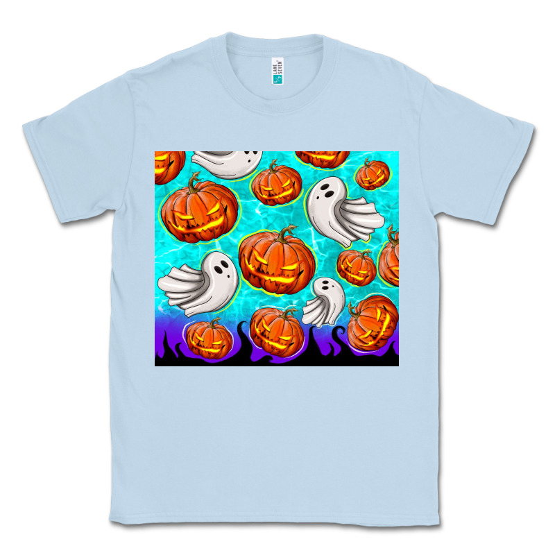 Halloween Pumpkins With Ghosts Classic Tee by TumblerDesignByShophia | Teevron