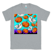 Heather Grey halloween pumpkins with ghosts Classic Tee - TumblerDesignByShophia