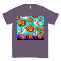 Lavender halloween pumpkins with ghosts Classic Tee - TumblerDesignByShophia