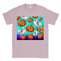 Lilac halloween pumpkins with ghosts Classic Tee - TumblerDesignByShophia