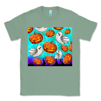 Sage halloween pumpkins with ghosts Classic Tee - TumblerDesignByShophia