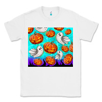 White halloween pumpkins with ghosts Classic Tee - TumblerDesignByShophia