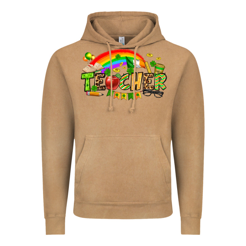 St. Patrick's Day Teacher Vintage Hoodie by OliviaCreatesArt | Teevron
