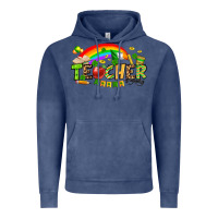 Vintage Denim St. Patrick's Day Teacher Vintage Hoodie - OliviaCreatesArt
