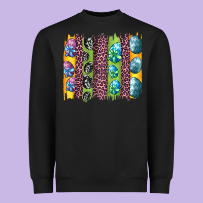 Easter Eggs And Leopard Brushstrokes Heavyweight Sweatshirt Designed By Artiststas