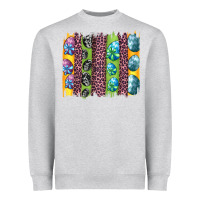 Heather Grey easter eggs and leopard brushstrokes Heavyweight Sweatshirt - Artiststas