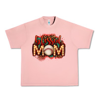 Salmon blessed baseball mom lightbulb letters Urban Heavy Tee - OliviaCreatesArt