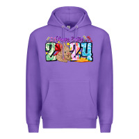 Purple Happy Easter 2024 Premium Hoodie - CowhideDigitalArt