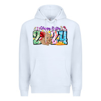 White Happy Easter 2024 Premium Hoodie - CowhideDigitalArt