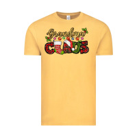 Vintage Mustard Grandma claus with christmas gift sock mother's Vintage Tee - HowdyJamesFarm
