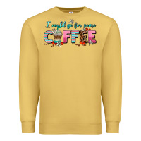 Antique Gold i could go for some coffee Premium Sweatshirt - AdoDesignShop
