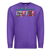 Purple i could go for some coffee Premium Sweatshirt - AdoDesignShop