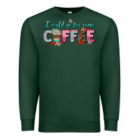 Sports Green i could go for some coffee Premium Sweatshirt - AdoDesignShop
