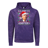 Cloud Purple Santa Joe Biden Happy Easter Ugly Christmas Vintage Hoodie - maiPhamDesign