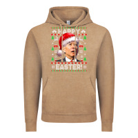 Vintage Coffee Santa Joe Biden Happy Easter Ugly Christmas Vintage Hoodie - maiPhamDesign