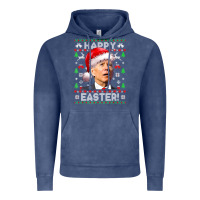 Vintage Denim Santa Joe Biden Happy Easter Ugly Christmas Vintage Hoodie - maiPhamDesign