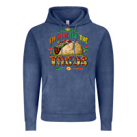 Vintage Denim I'm here for the tacos Vintage Hoodie - FaDigitalArtStudio