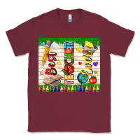 Burgundy best teacher ever Classic Tee - TumblerDesignByShophia