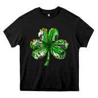 Black shamrock with leopard and cowhide Heavy Core Tee - NancyCooperArtShop