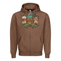 Chestnut western coffees Zipper Hoodie - BarkalooDesign