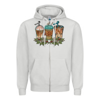 Dove Grey western coffees Zipper Hoodie - BarkalooDesign