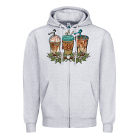 Heather Grey western coffees Zipper Hoodie - BarkalooDesign