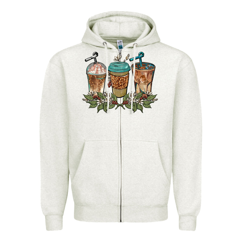 Western Coffees Zipper Hoodie by BarkalooDesign | Teevron