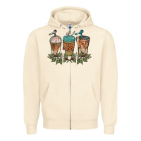Sandshell western coffees Zipper Hoodie - BarkalooDesign