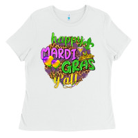 White Love Mardi Gras Y'all Ladies Tee - HowdyJamesFarm
