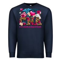 Navy valentines day cna certified nursing assistant Premium Sweatshirt - AdoDesignShop