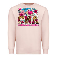 Pale Pink valentines day cna certified nursing assistant Premium Sweatshirt - AdoDesignShop