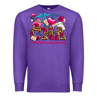 Purple valentines day cna certified nursing assistant Premium Sweatshirt - AdoDesignShop