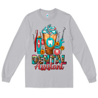 Moon Dust Dental Assistant Dentist Frappe Long Sleeve Tee - FaDigitalArtStudio