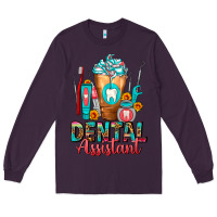 Plum Dental Assistant Dentist Frappe Long Sleeve Tee - FaDigitalArtStudio