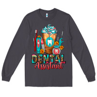 Smoke Dental Assistant Dentist Frappe Long Sleeve Tee - FaDigitalArtStudio