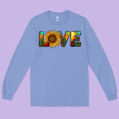 Desert Sunflower Love Long Sleeve Tee Designed By Ranaportraitstore